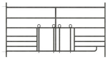 Modularna ograda z odprt. za jagenčke 0,92 × 1,83m