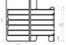 Vratni element ograde cinkan 2,2 / 1,6 × 2,4m